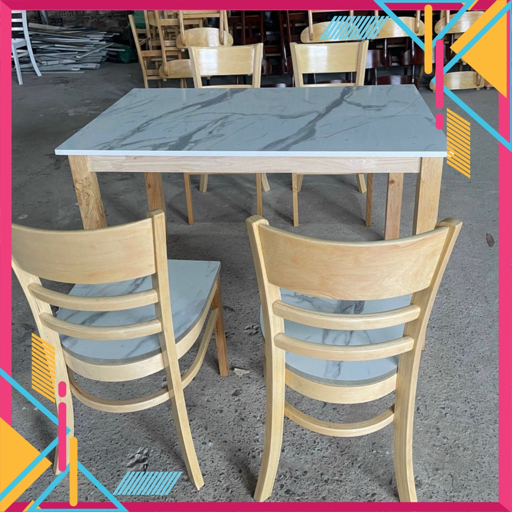 COMBO BÀN ĂN CƠM GIA ĐÌNH 4 GHẾ, BÀN ĂN 4 GHẾ MẶT GIẢ ĐÁ CAO CẤP - Nội Thất Ngọc Mai | BigBuy360 - bigbuy360.vn