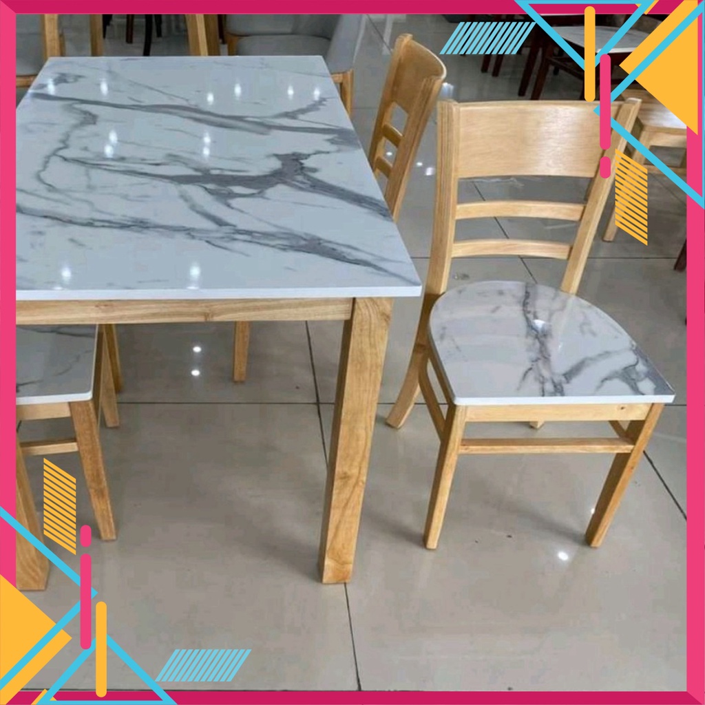 COMBO BÀN ĂN CƠM GIA ĐÌNH 4 GHẾ, BÀN ĂN 4 GHẾ MẶT GIẢ ĐÁ CAO CẤP - Nội Thất Ngọc Mai | BigBuy360 - bigbuy360.vn