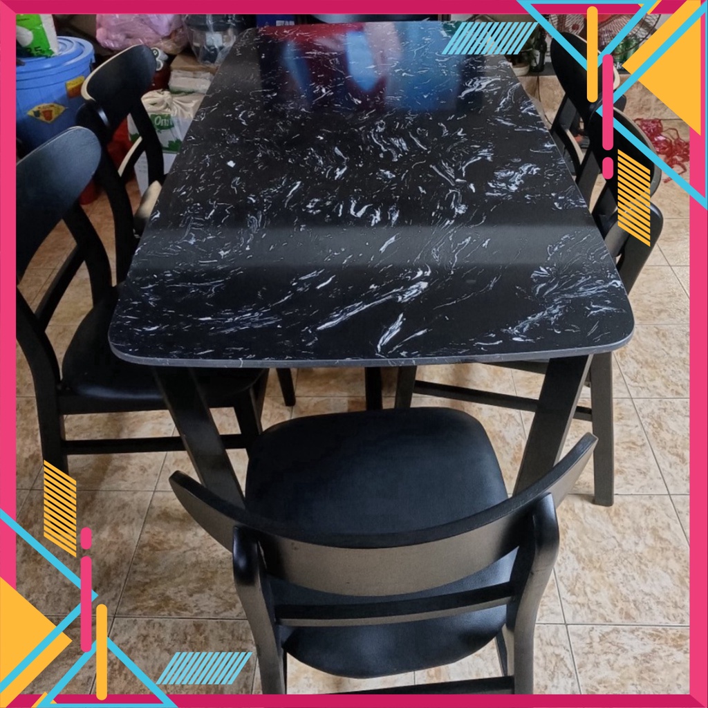 BÀN ĂN 6 GHẾ, BÀN ĂN MẶT ĐÁ CAO CẤP PHONG THỦY - BẢO HÀNH 12 THÁNG - Nội Thất Ngọc Mai