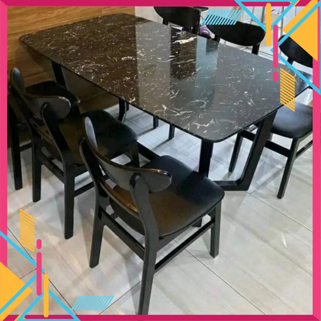 BÀN ĂN 6 GHẾ, BÀN ĂN MẶT ĐÁ CAO CẤP PHONG THỦY - BẢO HÀNH 12 THÁNG - Nội Thất Ngọc Mai | BigBuy360 - bigbuy360.vn