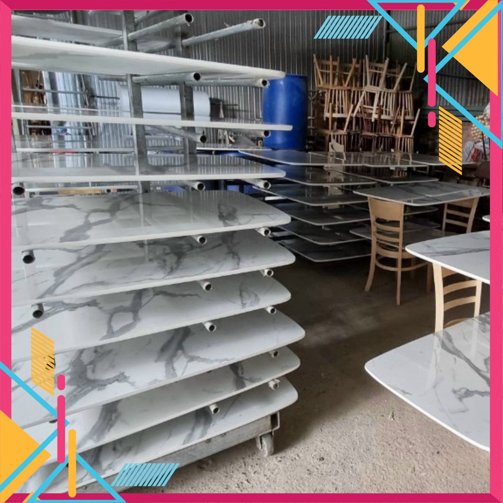 Bộ bàn ăn 4 ghế mặt giả đá siêu chắc chắn, bàn ăn cơm gia đình - Nội Thất Ngọc Mai | BigBuy360 - bigbuy360.vn