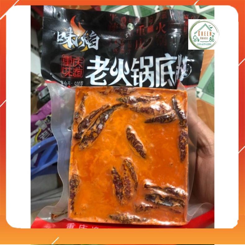 Gia vị lẩu cay Trùng Khánh Tứ Xuyên gói 500gr