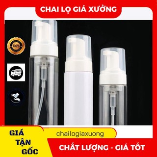 Chai xịt tạo bọt ❈ giá xưởng ❈ chai xịt giọt tạo bọt 30ml,50ml,100ml,150ml,200ml đựng sữa rửa mặt, sữa tắm .