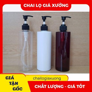 Chai Xịt Vòi Nhấn ❈ GIÁ XƯỞNG ❈ Chai nhựa pet vòi nhấn 500ml cao chiết mỹ phẩm, đựng dầu gội, phụ kiện du lịch