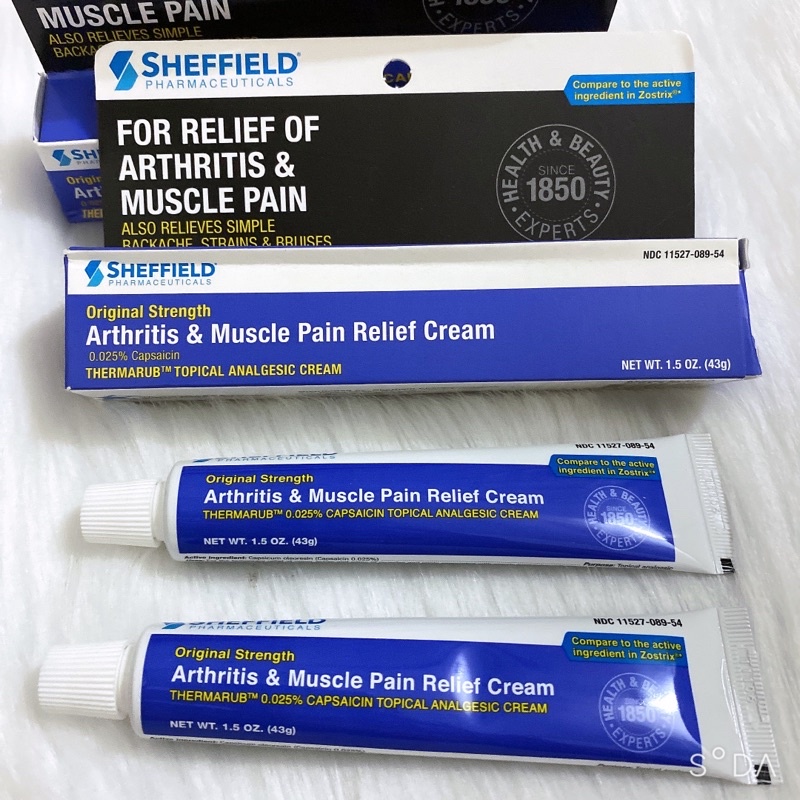 Kem giảm đau khớp & đau cơ- Sheffield for Relief of Arthritis & Muscle Pain  43gr