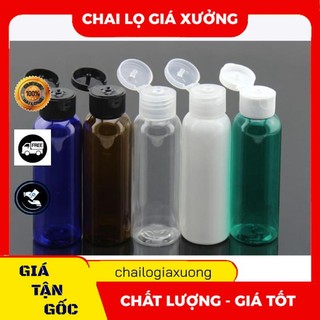 Chai Nhựa Nắp Bật ❈ GIÁ XƯỞNG ❈ Chai nhựa pet nắp bật xanh dương 100ml chiết mỹ phẩm , phụ kiện du lịch