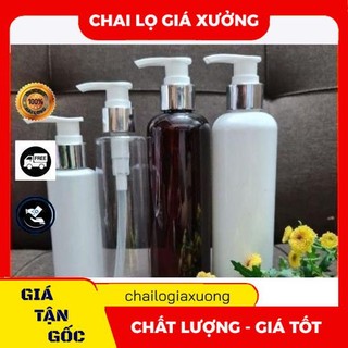 Chai Xịt Vòi Nhấn ❈ GIÁ XƯỞNG ❈ Chai nhựa pet vòi nhấn sữa tắm Xi bạc,vàng 100ml 150ml 200ml 250ml chiết mỹ phẩm .