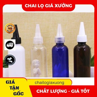 Chai Chiết Mĩ Phẩm ❈ GIÁ XƯỞNG ❈ Chai nhựa pet nắp nhọn 100ml,50ml,30ml,20ml chiết mỹ phẩm, chiết mực .