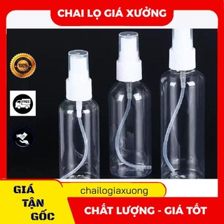 Chai Xịt Phun Sương ❈ GIÁ XƯỞNG ❈ Chai nhựa pet xịt phun sương 30ml,20ml,10ml chiết mỹ phẩm , phụ kiện du lịch