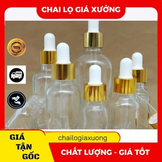 Chai Lọ Chiết Serum ❈ GIÁ XƯỞNG ❈ [5ml,10ml] Chai Lọ đựng tinh dầu bóp giọt khoen vàng , phụ kiện du lịch