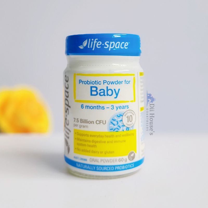 Bột Men Vi Sinh Cho Bé - Life Space Probiotic Powder For Baby 60g [Shop Bán Hàng Mỹ-Úc Uy Tín]