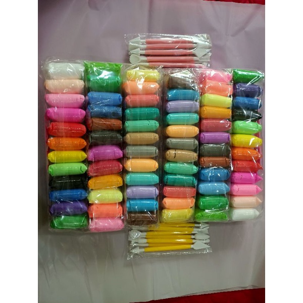 đất sét tự khô loại 12/24/36 màu, 28cm tặng kèm dụng cụ nặn đất( sỉ giá tốt)