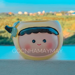 Chậu mini trồng sen đá, xương rồng đáng yêu