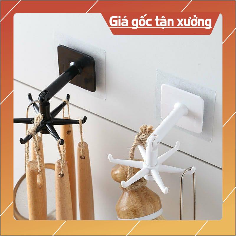 Móc Treo Đồ Đa Năng Xoay 360 Độ, Móc Dán Tường Treo Chìa Khóa, Đồ Bếp Đa Năng - Shop Lemarsx