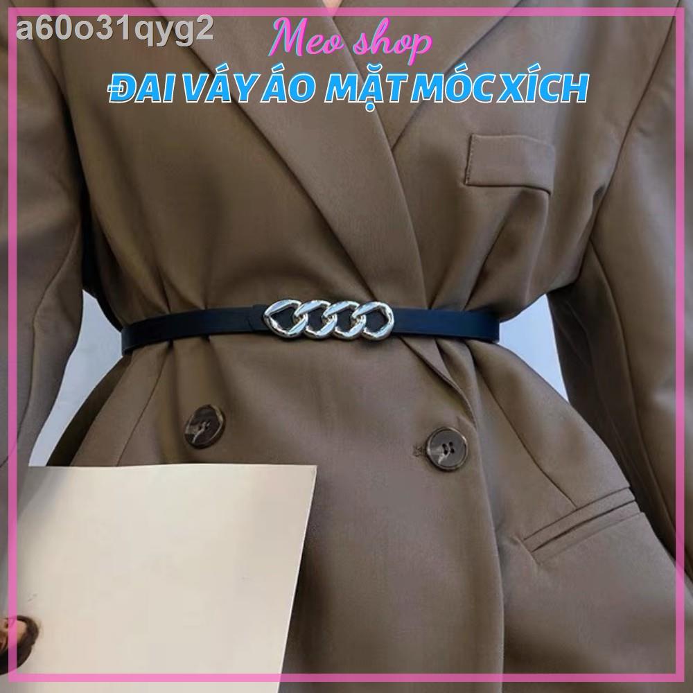 (HÀNG HOT)๑☄✧Thắt Lưng Váy Áo Quần Nữ bản nhỏ mặt Xích Xoắn ĐV012 - mảnh cá tính 1.3cm da đẹp phối Meo Shop