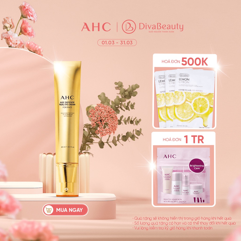 Hỏa tốc Kem dưỡng mắt AHC Age Defense Real Eye Cream For Face