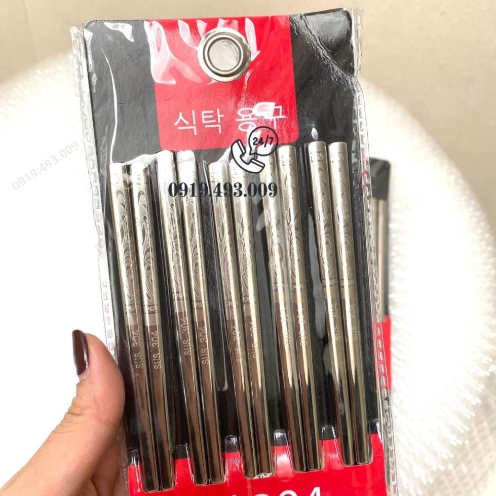 Đũa inox 304 hàn quốc chống trơn trượt cao cấp  YEYE SHOP