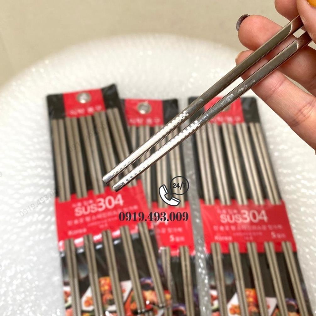 Đũa inox 304 hàn quốc chống trơn trượt cao cấp  YEYE SHOP