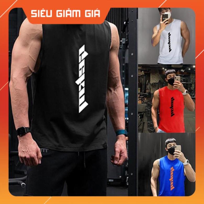 sd Áo ba lỗ nam tanktop tập gym, áo thun ba lỗ nam ( GEKM) chơi bóng rỗ thể thao vải lụa cao cấp thoáng mát 3