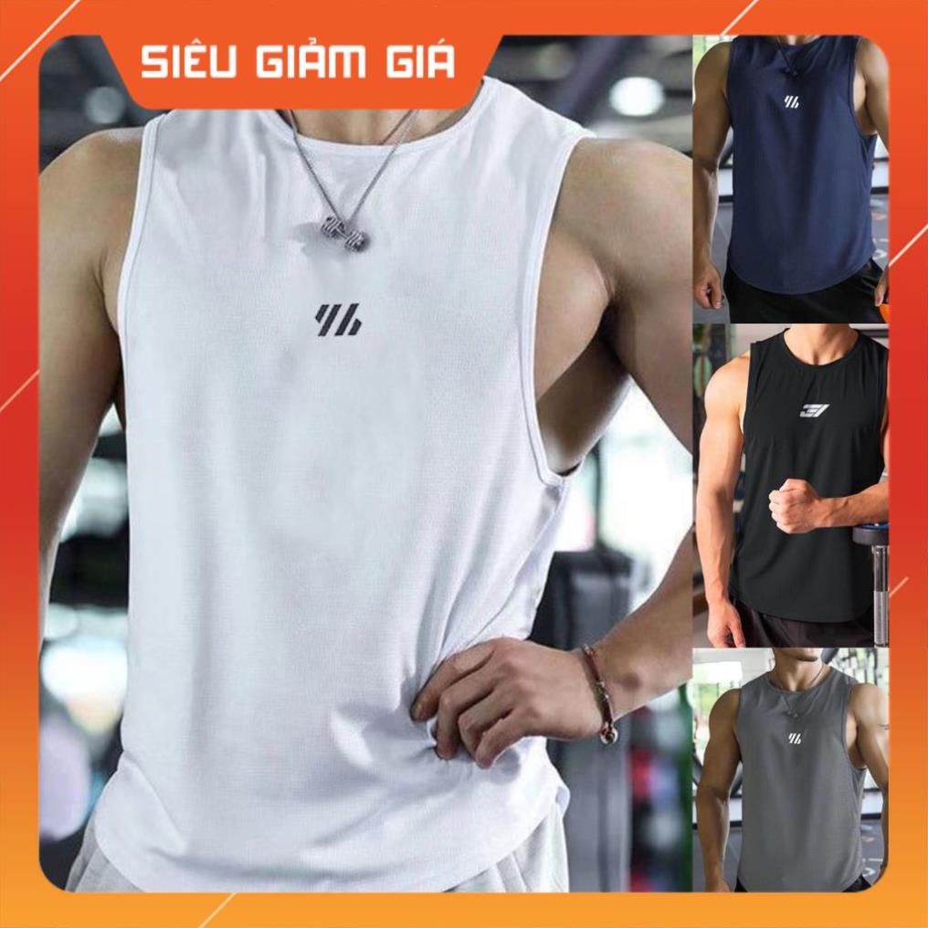 sd Áo ba lỗ nam tanktop tập gym, áo thun ba lỗ nam ( 𝟵𝟲 ) chơi bóng rỗ thể thao vải lụa cao cấp thoáng mát 3