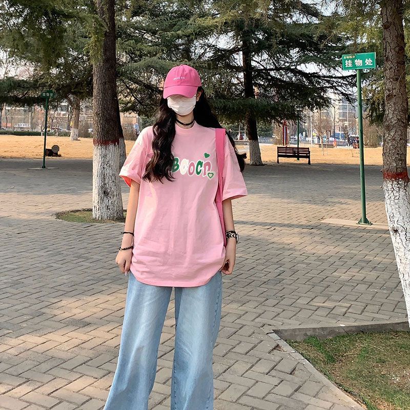 JiashuchengÁo Thun Nữ Ngắn Tay Cổ Tròn Thời Trang