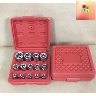 Bộ khẩu tuýp E 14 chi tiết vặn bulong sao