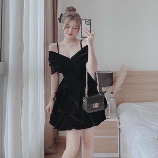 [ mã 12] ĐẦM NHUNG 2S RỚT VAI PHỒNG