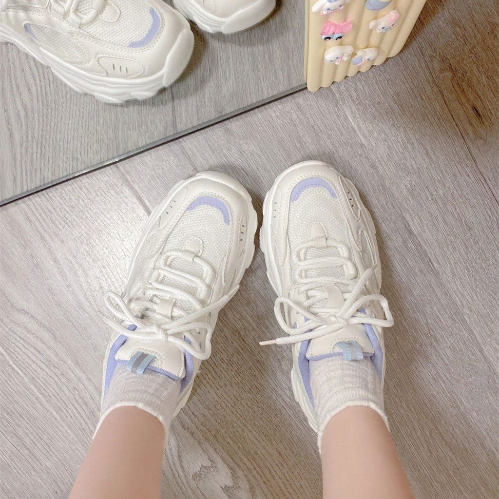 Giày Thể Thao Phối Lưới Thoải Mái Thời Trang Xuân Thu Cho Nữ