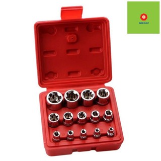 Bộ khẩu tuýp E 14 chi tiết vặn bulong sao