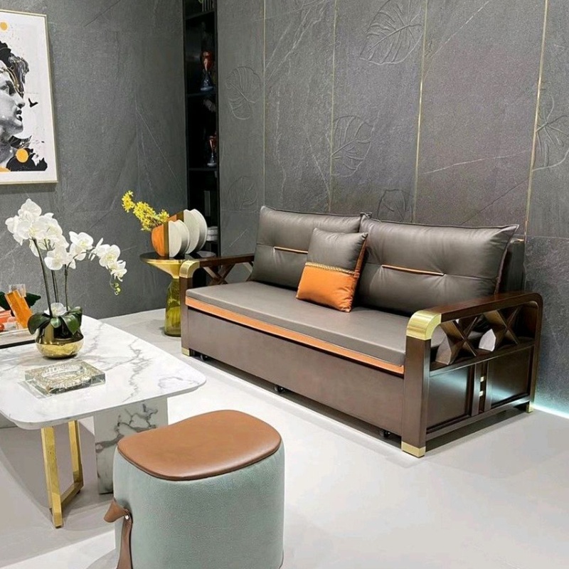 Sofa giường đa năng tay gỗ có ngăn chứa đồ hàng nhập khẩu cao cấp | BigBuy360 - bigbuy360.vn