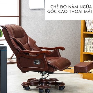 Ghế giám đốc cao cấp có massage thư giãn thông minh, có gác chân hàng nhập khẩu