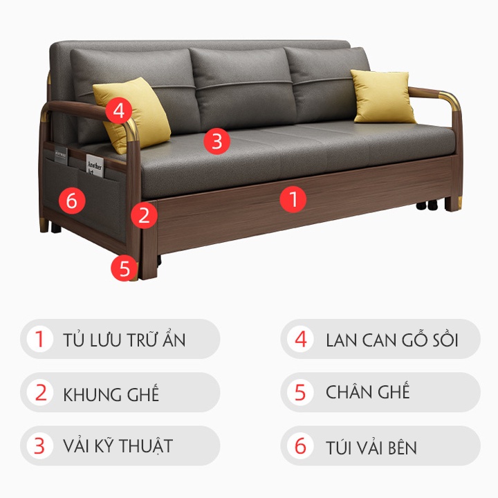 SOFA GIƯỜNG CAO CẤP HIỆN ĐẠI PANDURANGA - T428 CÓ NGĂN CHỨA ĐỒ HÀNG NHẬP KHẨU | BigBuy360 - bigbuy360.vn