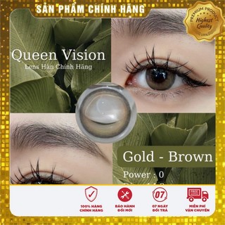 Kính áp tròng Queen Vision Gold Brown
