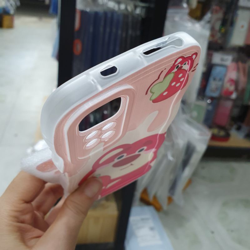 Ốp lưng Xiaomi Redmi Note 11 4G, 11 pro, 11 pro 5G dẻo lượng sóng lưng in hình gấu dâu có bảo vệ camera