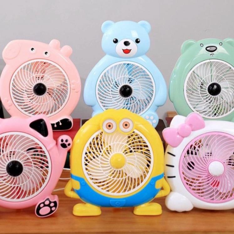 Quạt Mini Để Bàn Hình Động Vật Đáng Yêu, Cute Cho Các Bé,Học Sinh, Sinh Viên