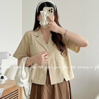 áo sơ mi cổ vest phong cách hàn quốc
