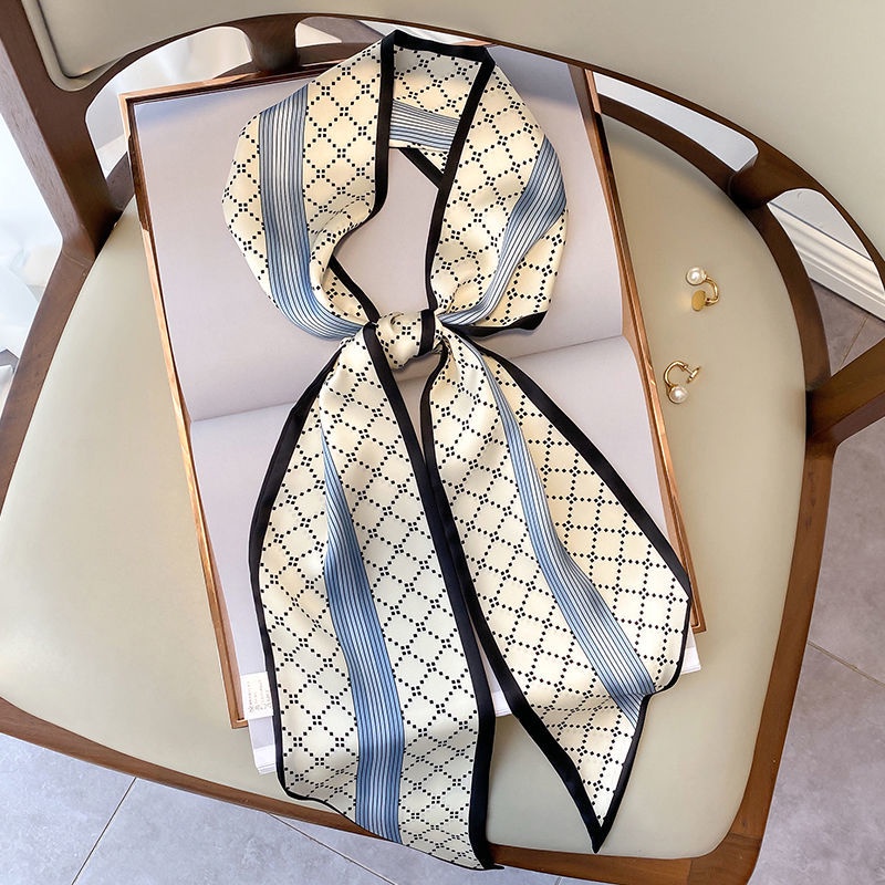 Khăn Quàng Cổ Và Túi Xách Bằng Lụa Phong Cách Hàn Quốc Cổ Điển Thời Trang Xuân Hè Mới Cho Nữ