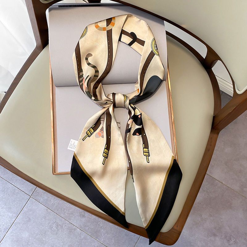 Khăn Quàng Cổ Và Túi Xách Bằng Lụa Phong Cách Hàn Quốc Cổ Điển Thời Trang Xuân Hè Mới Cho Nữ