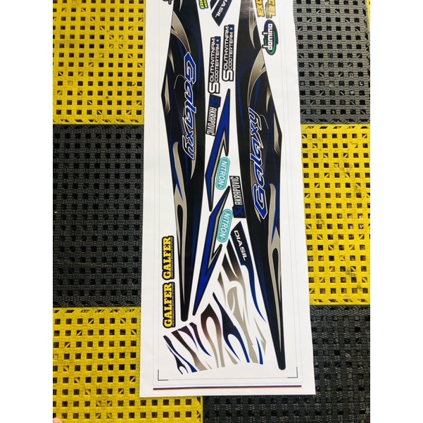 Tem galaxy xanh đen tem chế