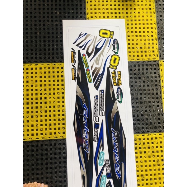 Tem galaxy xanh đen tem chế