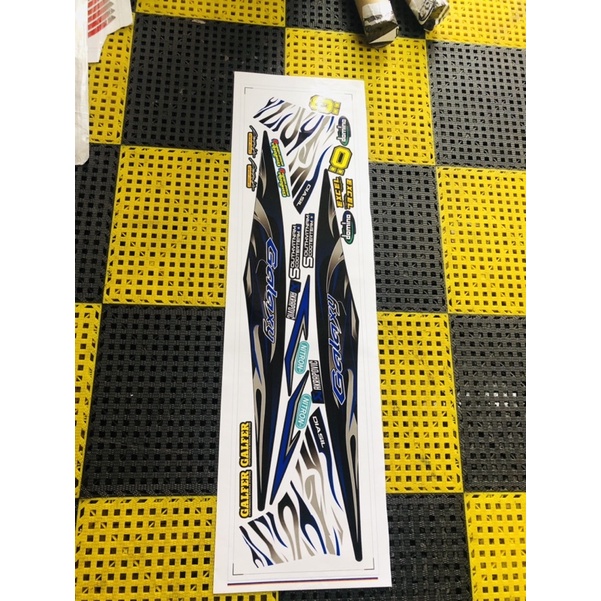 Tem galaxy xanh đen tem chế