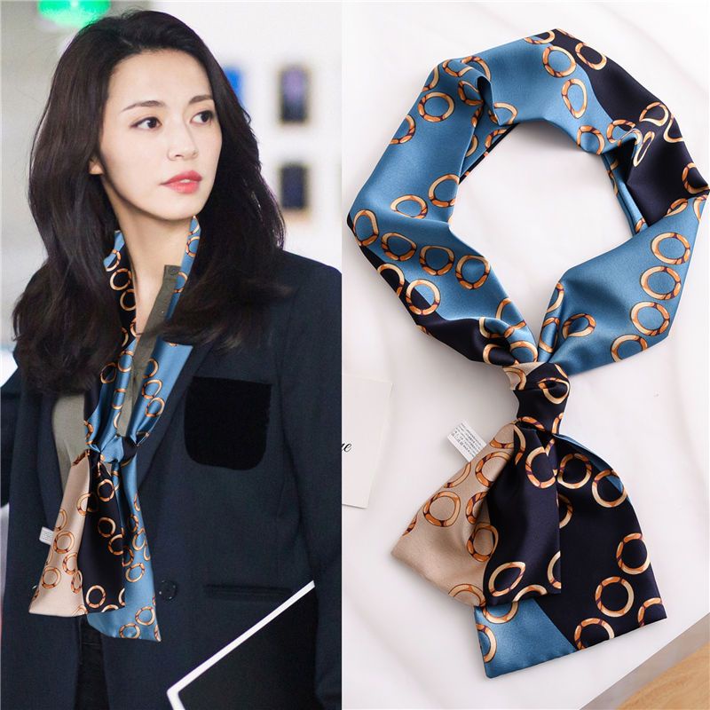 Khăn Quàng Cổ Lụa Mỏng Và Dài Chống Nắng Mùa Hè Dễ Phối Đồ Phong Cách Hàn Quốc