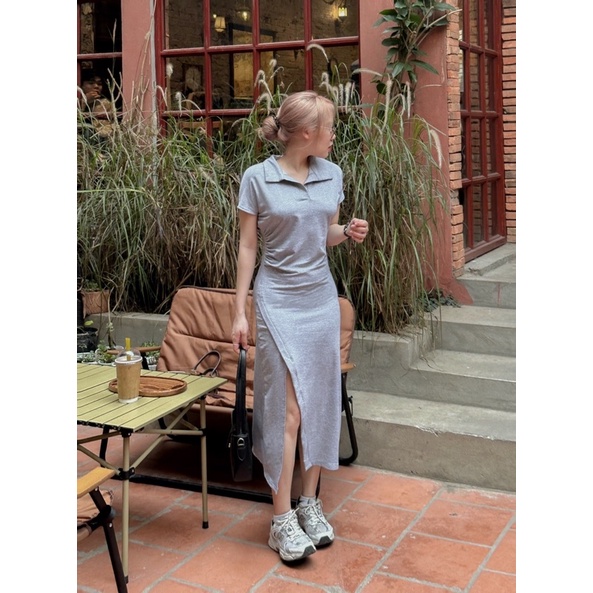Váy polo xẻ tà