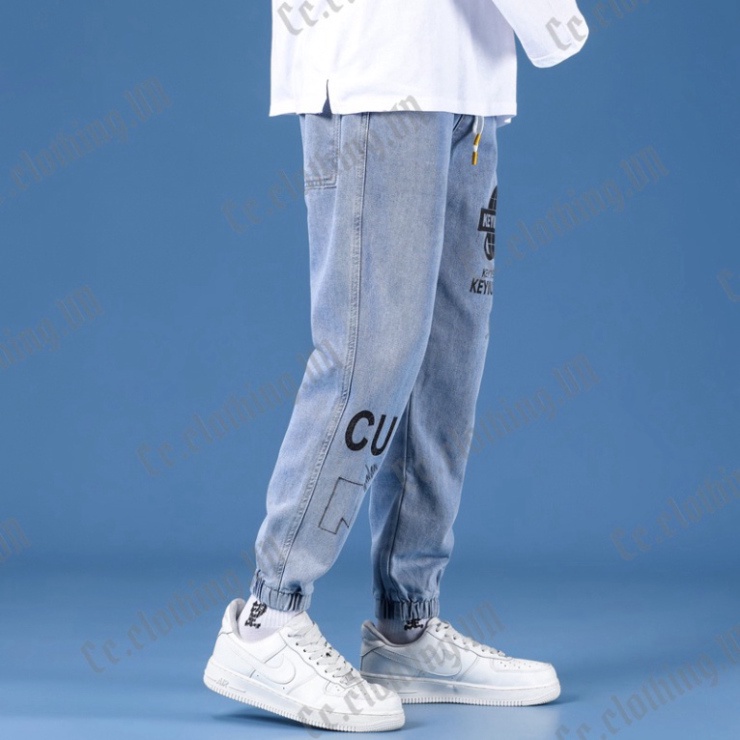 Quần jean nam jogger trơn , Jean Unisex đơn sơ tư thế korea z01 A78 b15