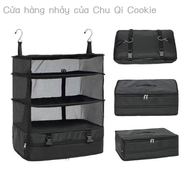 ♙№▫TV hàng gia dụng ngoại thương mới đa chức năng đựng quần áo du lịch túi treo 3 lớp túi đựng đồ du lịch