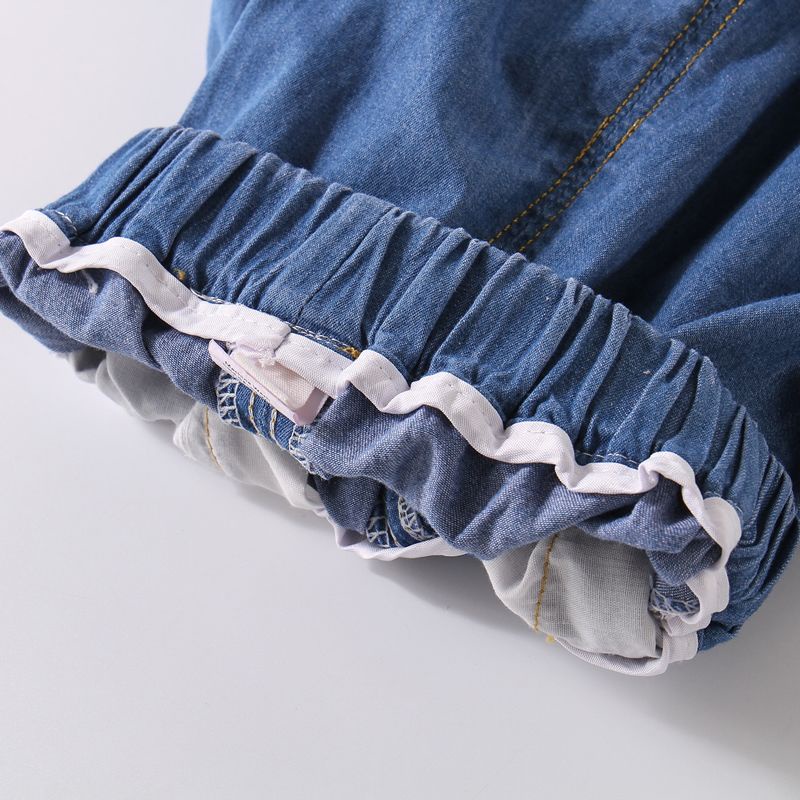 Quần Denim Cotton Mỏng Màu Trơn Chống Muỗi Dành Cho Bé Trai