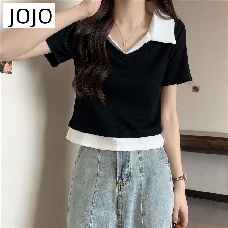 Áo Thun POLO Ngắn Tay Dáng Rộng Bằng Lụa Mát Thời Trang Mùa Hè Hàng Mới Dành Cho Bạn Nữ