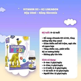 VITAMIN D3K2 LINEABON NHỎ GIỌT VÀ DẠNG XỊT