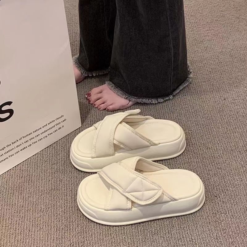 Dép sandal đế dày dép lê nữ đế dày bánh bông xốp mùa hè