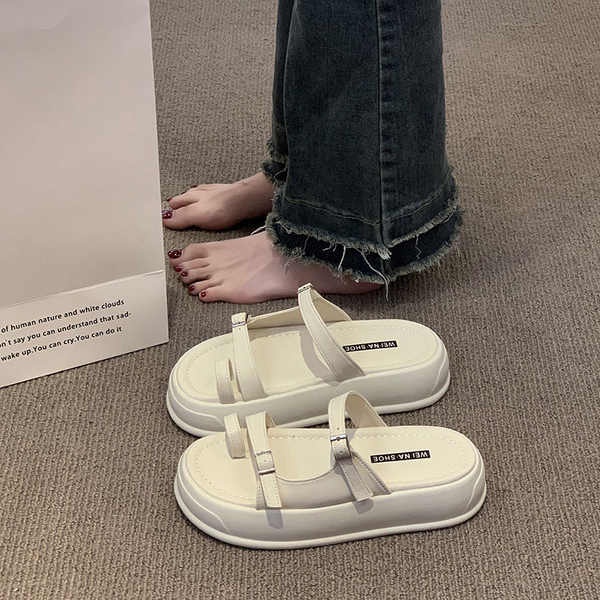 Dép nơ đế cao sandal dép lê đế dày thời trang nữ La Mã